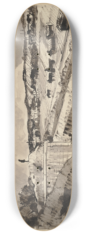 Hermann Lismann - Les Fortification de Montrouge 8.25 inch art skate deck