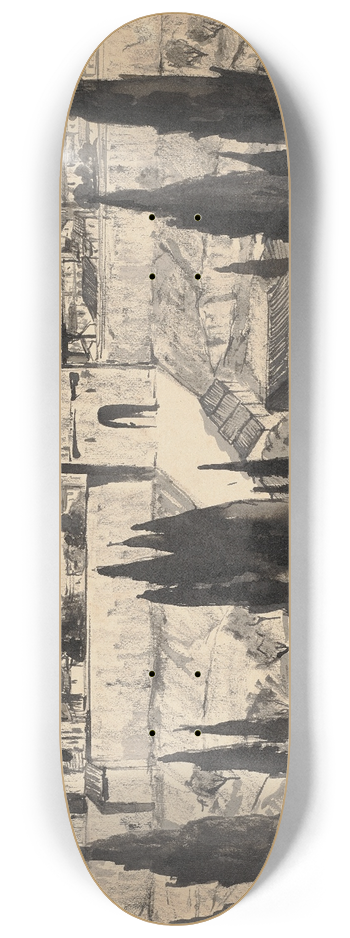 Hermann Lismann - Monteripido, Perugia 8.25 inch art skate deck