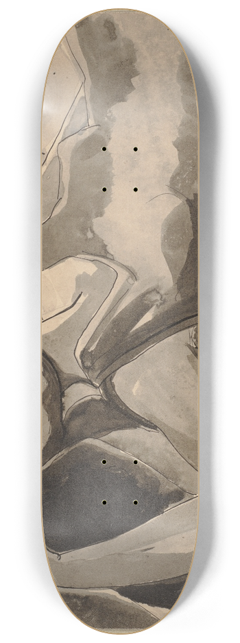 Hermann Lismann - Reclined woman 8.25 inch art skate deck