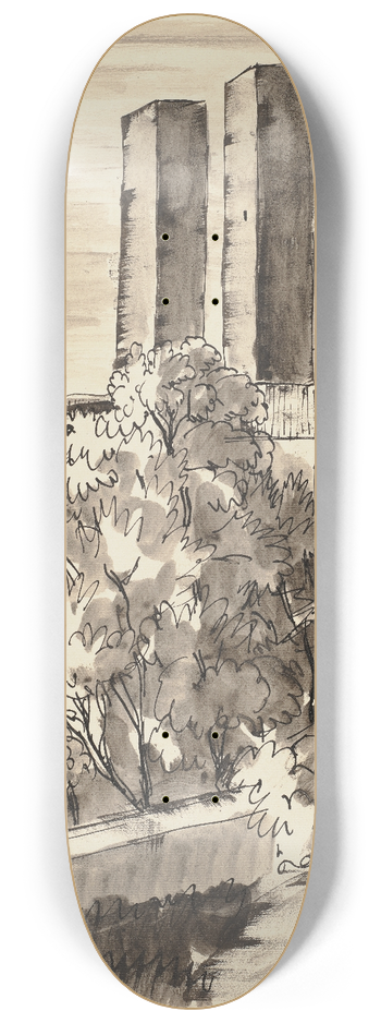 Hermann Lismann - San Gimignano 8.25 inch art skate deck
