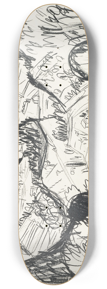 Hermann Scherer - Landschaft im Tessin 8.25 inch art skate deck