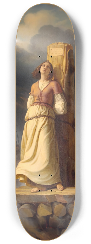 Hermann Stilke - Joan of Arcs Death at the Stake 8.25 inch art skate deck