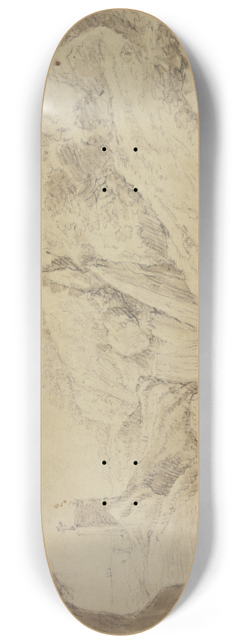 Herman Saftleven III - Felsige Landschaft mit Wasserfall 8.25 inch art skate deck