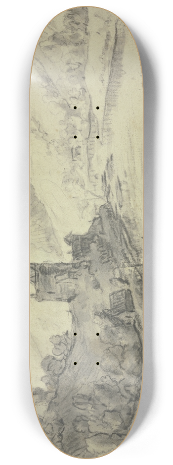 Herman Saftleven III - Flat landscape 8.25 inch art skate deck