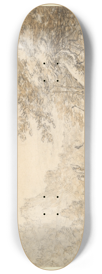 Herman Saftleven - Landscape withWoodcutters 8.25 inch art skate deck