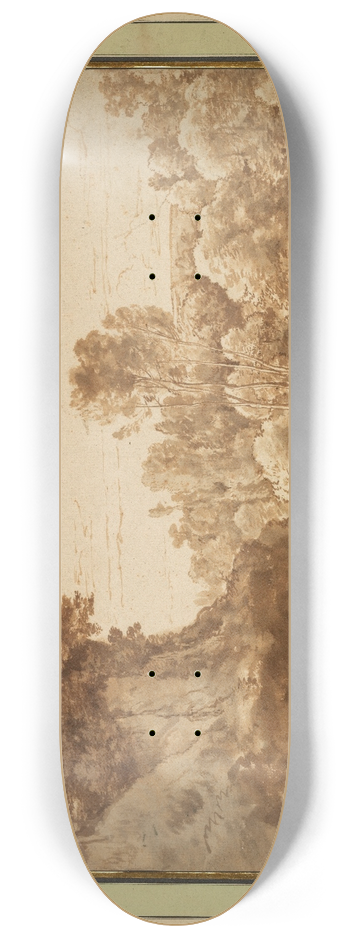 Herman van Swanevelt - A Wooded Landscape 8.25 inch art skate deck