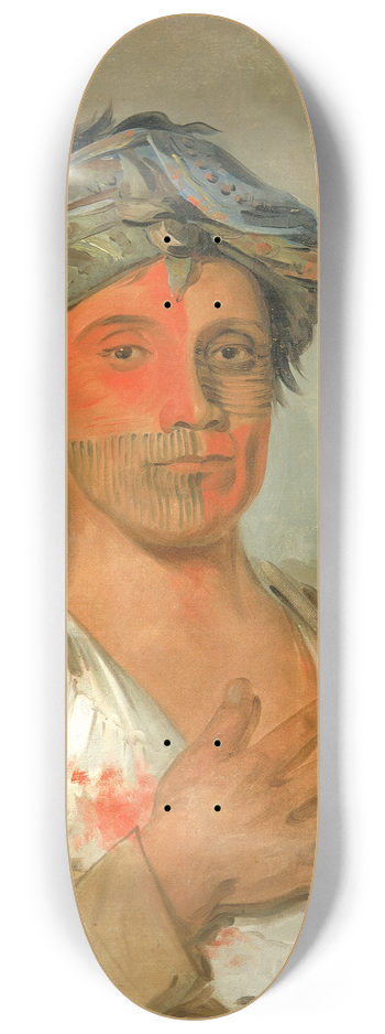 George Catlin - Pah-te-co-saw, Straight Man, Semicivilized 8.25 inch art skate deck