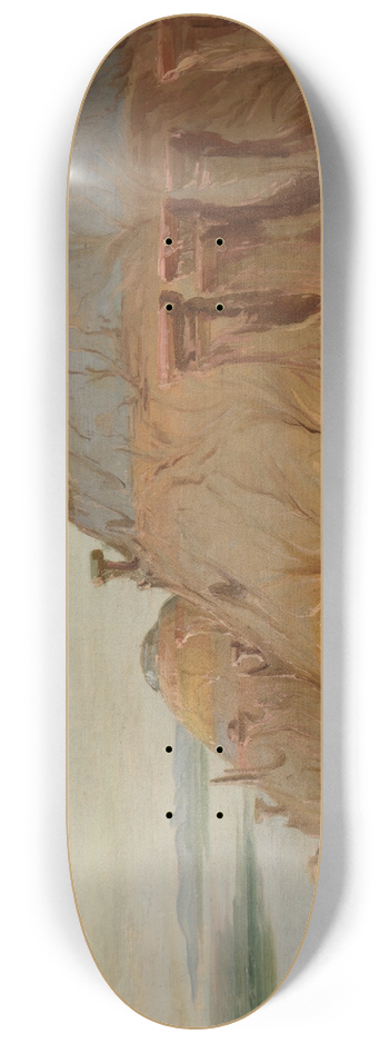 George Catlin - Picturesque Clay Bluff, 1700 Miles Above St. Louis 8.25 inch art skate deck