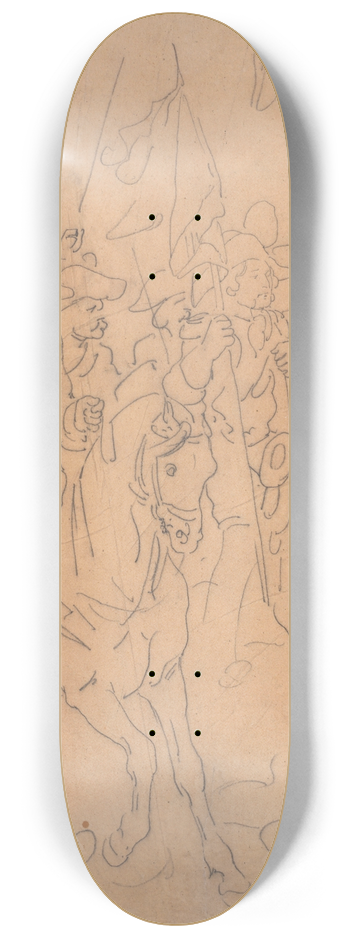 Hippolyte Bellang - Le dfil devant Bonaparte  Marengo 8.25 inch art skate deck