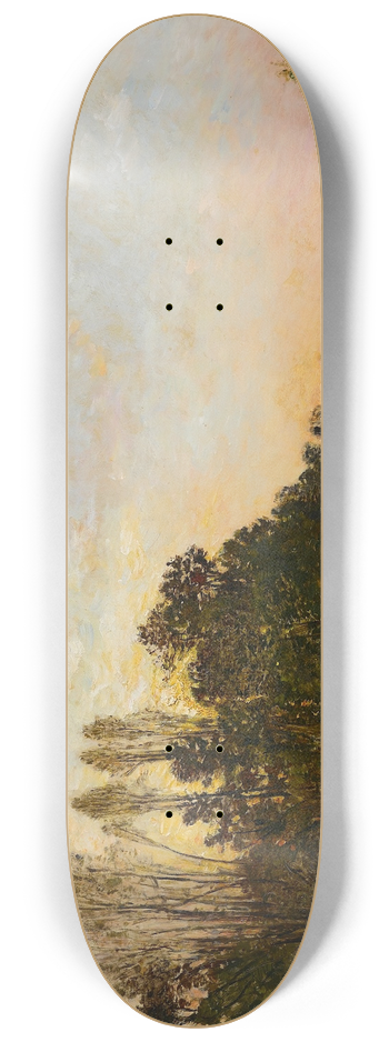 Hippolyte Camille Delpy - Soleil couchant prs Mantes 8.25 inch art skate deck