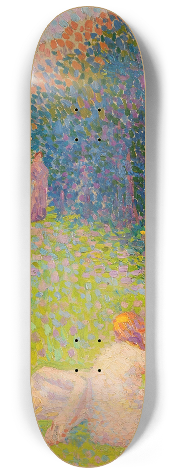 Hippolyte Petitjean - Bathers in a summer landscape 8.25 inch art skate deck