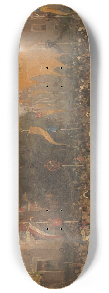 Hobbe Smith - Queen Wilhelmina entering Amsterdam in 1898 8.25 inch art skate deck