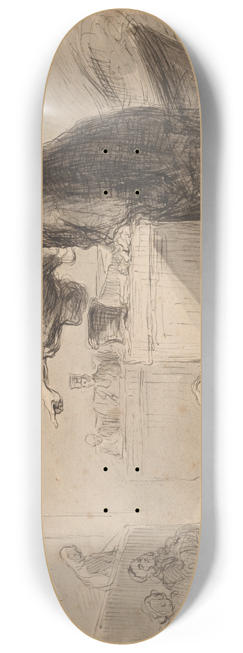 Honor Daumier - The Accusation 8.25 inch art skate deck