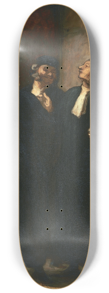 Honor Daumier - Three Lawyers 8.25 inch art skate deck
