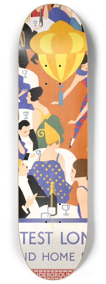 Horace Taylor - Brightest London, and home by Underground 8.25 inch art skate deck