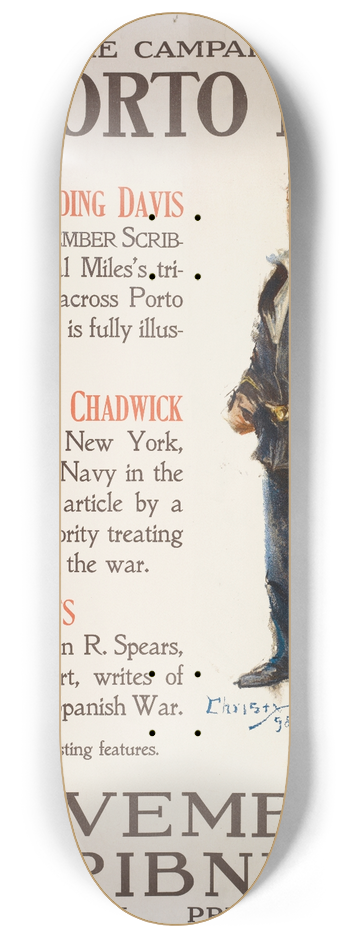 Howard Chandler Christy - November Scribners. 8.25 inch art skate deck