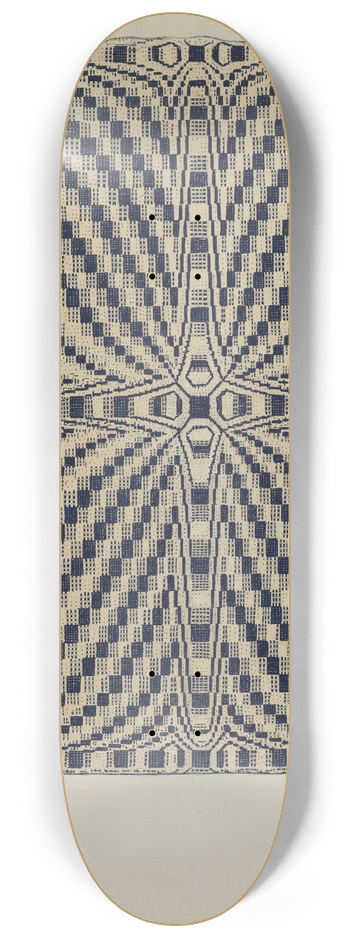 Howard H. Sherman - Handwoven Coverlet 8.25 inch art skate deck