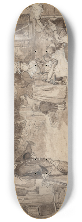 Howard Pyle - Sunday In Old Catskill 8.25 inch art skate deck