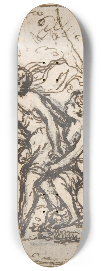 Hubert-Franois Gravelot - Design for a Box-lid 8.25 inch art skate deck