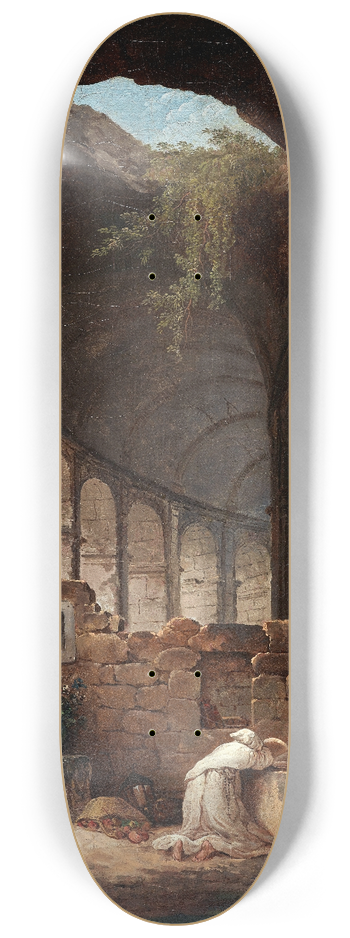 Hubert Robert - Hermit in the Colosseum 8.25 inch art skate deck