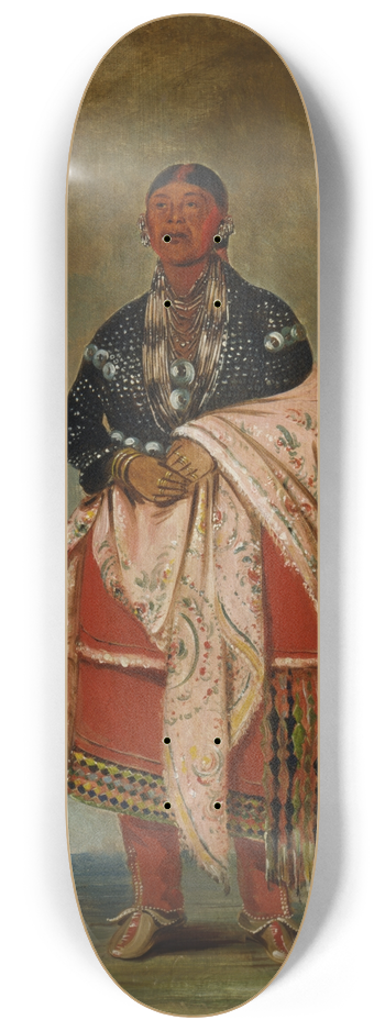 George Catlin - Wife of Kee-O-Kk 8.25 inch art skate deck