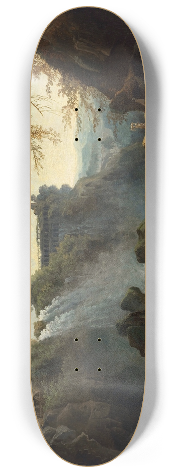 Hubert Robert - Les Cascatelles de Tivoli 8.25 inch art skate deck