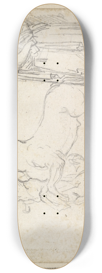 Hubert Robert - One of the Dioscuri and a Barbarian Prisoner 8.25 inch art skate deck