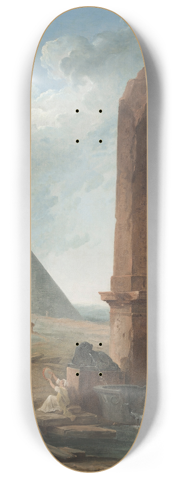 Hubert Robert - The Farandole amidst Egyptian Monuments 8.25 inch art skate deck