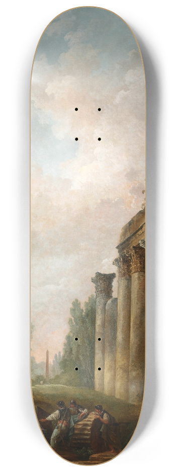 Hubert Robert - The Ruin 8.25 inch art skate deck