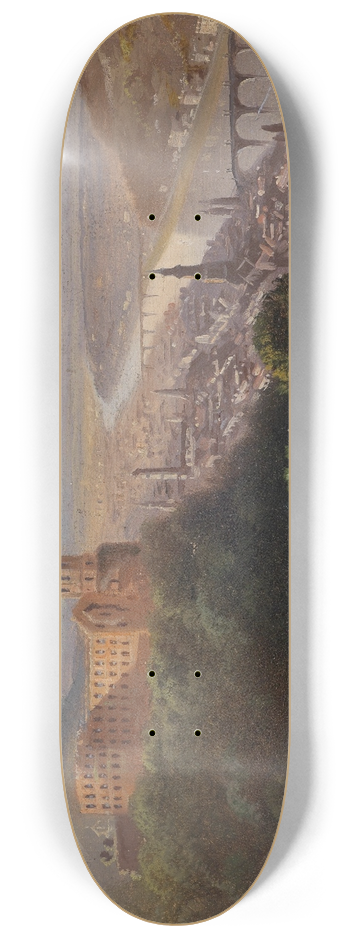 Hubert Sattler - Blick auf Heidelberg 8.25 inch art skate deck