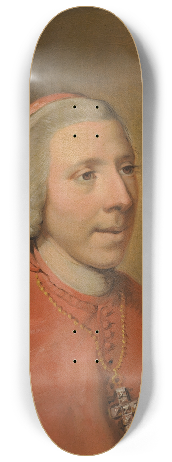 Hugh Douglas Hamilton - Henry Benedict Stuart, Cardinal York (1725-1807) 8.25 inch art skate deck