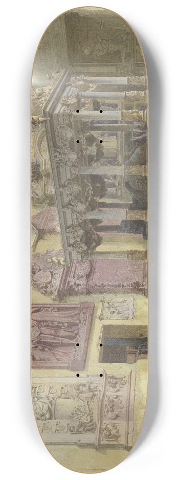 Alexander Gwinner - Blick auf das Grabmal des Grafen Ludwig von Lwenstein-Wertheim und seiner Frau Anna in der Stiftskirche St. Marien in Wertheim 8.25 inch art skate deck