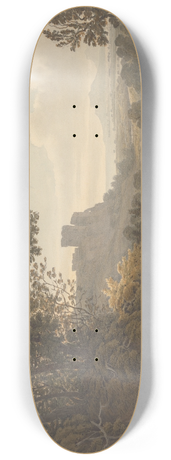 Hugh William Williams - Castle in a Landscape 8.25 inch art skate deck