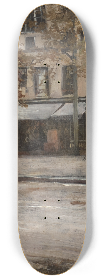 Hugo Birger - A Street in Paris. Study from Montmartre 8.25 inch art skate deck