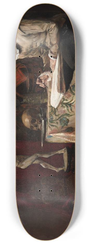 Hugo Birger - The Artists Studio, with Selfportrait 8.25 inch art skate deck