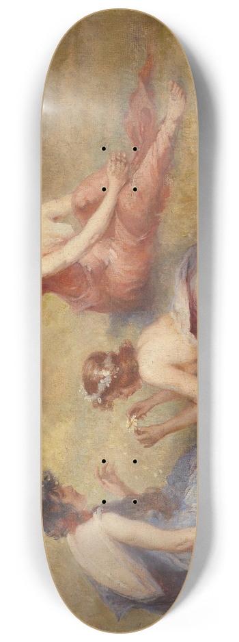 Hugo Lffler - The Three Graces In A Meadow 8.25 inch art skate deck