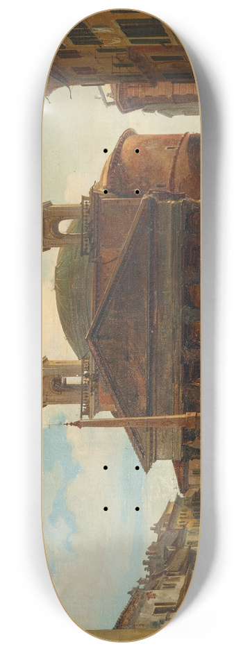 Ippolito Caffi - Rome, The Pantheon 8.25 inch art skate deck