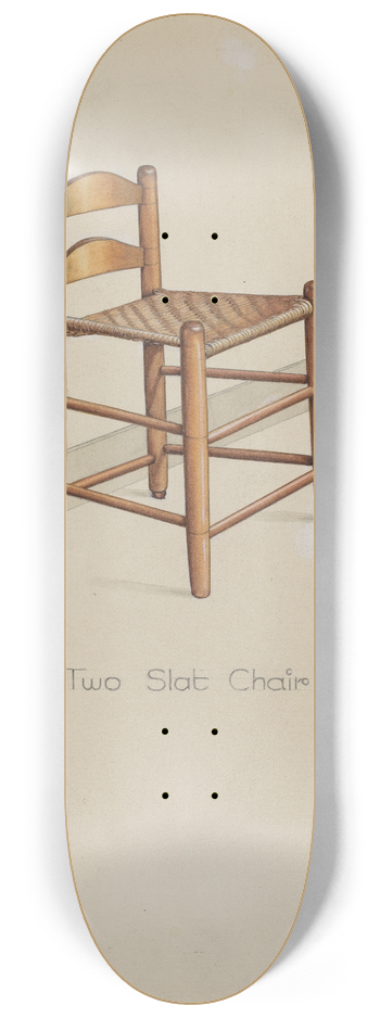 Irving I. Smith - Shaker Two Slat Chair 8.25 inch art skate deck