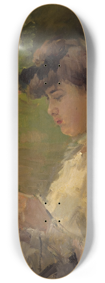Isaac Israls - Girl reading 8.25 inch art skate deck