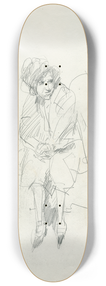 Isaac Israls - Zittende vrouw 8.25 inch art skate deck