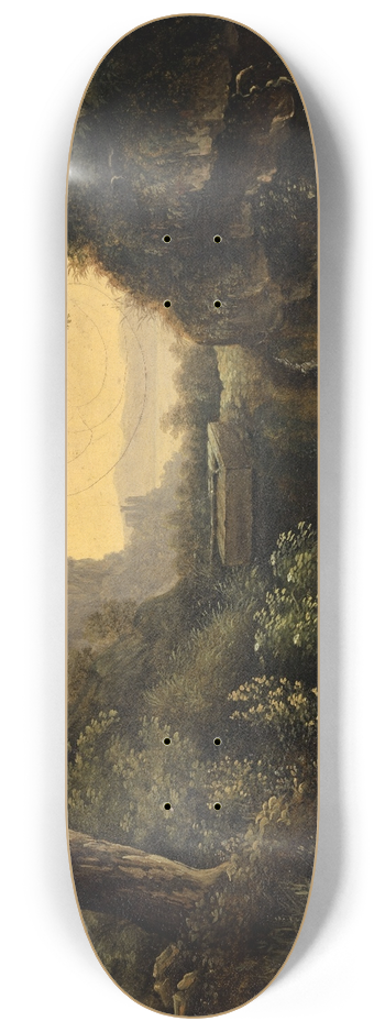 Isaak Frstenberger - River Landscape with Nude Mariner 8.25 inch art skate deck