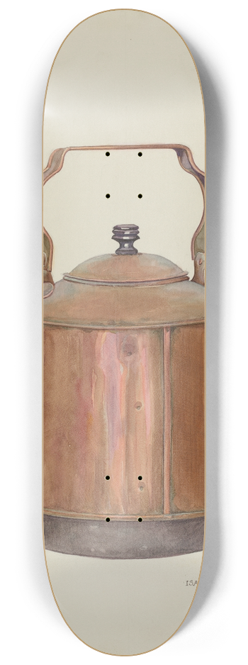 Isabella Ruth Doerfler - Copper Tea Kettle 8.25 inch art skate deck