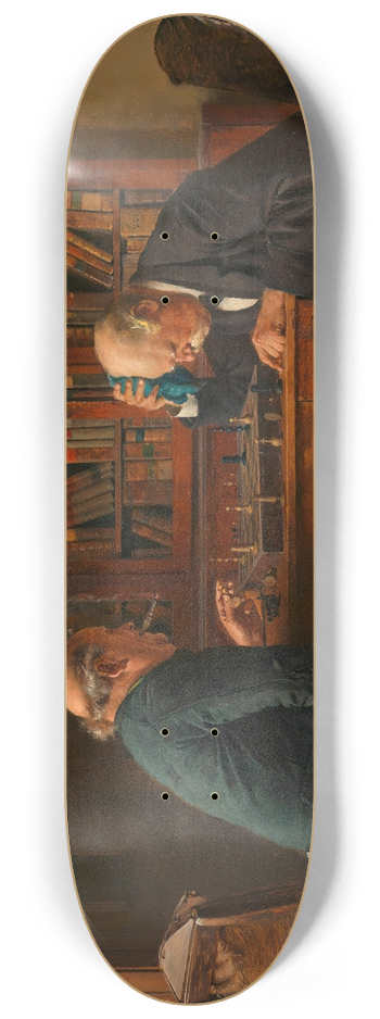 Isidor Kaufmann - The Chess Players 8.25 inch art skate deck