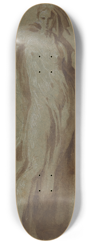 Italian 16th Century - Standing Woman Holding a Scroll 8.25 inch art skate deck