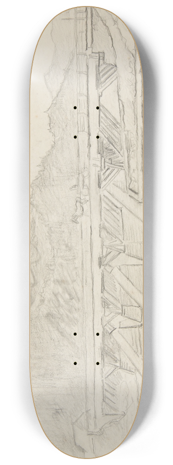 Ivan Ivanec - Grzysty krajobraz z mostem 8.25 inch art skate deck