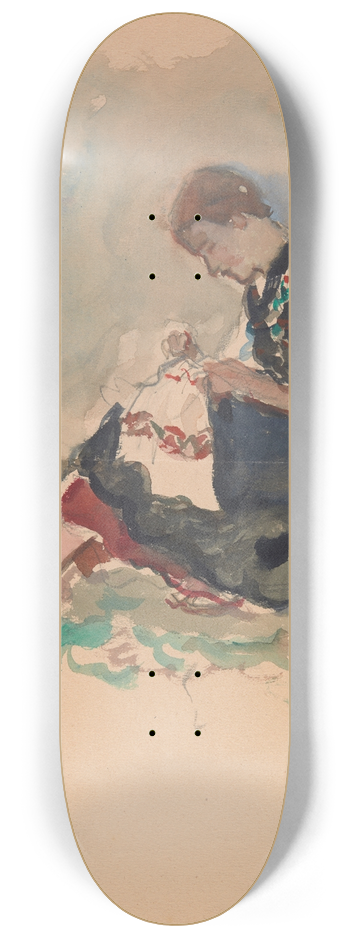 Ivan Ivanec - haftujca dziewczyna 8.25 inch art skate deck
