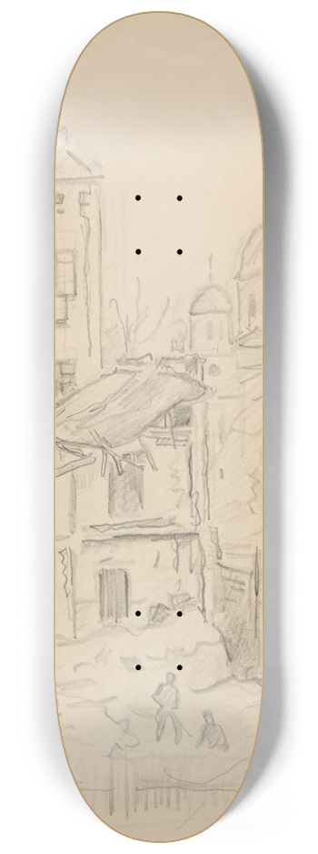 Ivan Ivanec - Pejza miejski z kocioem 8.25 inch art skate deck