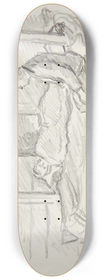 Ivan Ivanec - scena w wntrzu baraku obozowego. 8.25 inch art skate deck