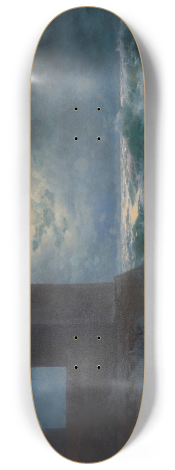 Ivan Konstantinovich Aivazovsky - Genoese towers in the Black Sea 8.25 inch art skate deck