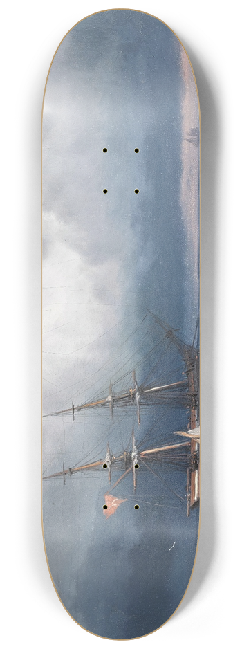 Ivan Konstantinovich Aivazovsky - Ship by the Shore 8.25 inch art skate deck